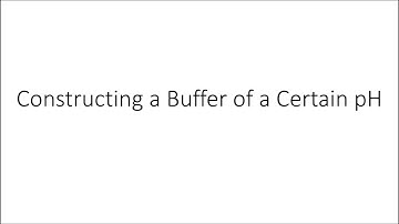Constructing a Buffer of a Certain pH