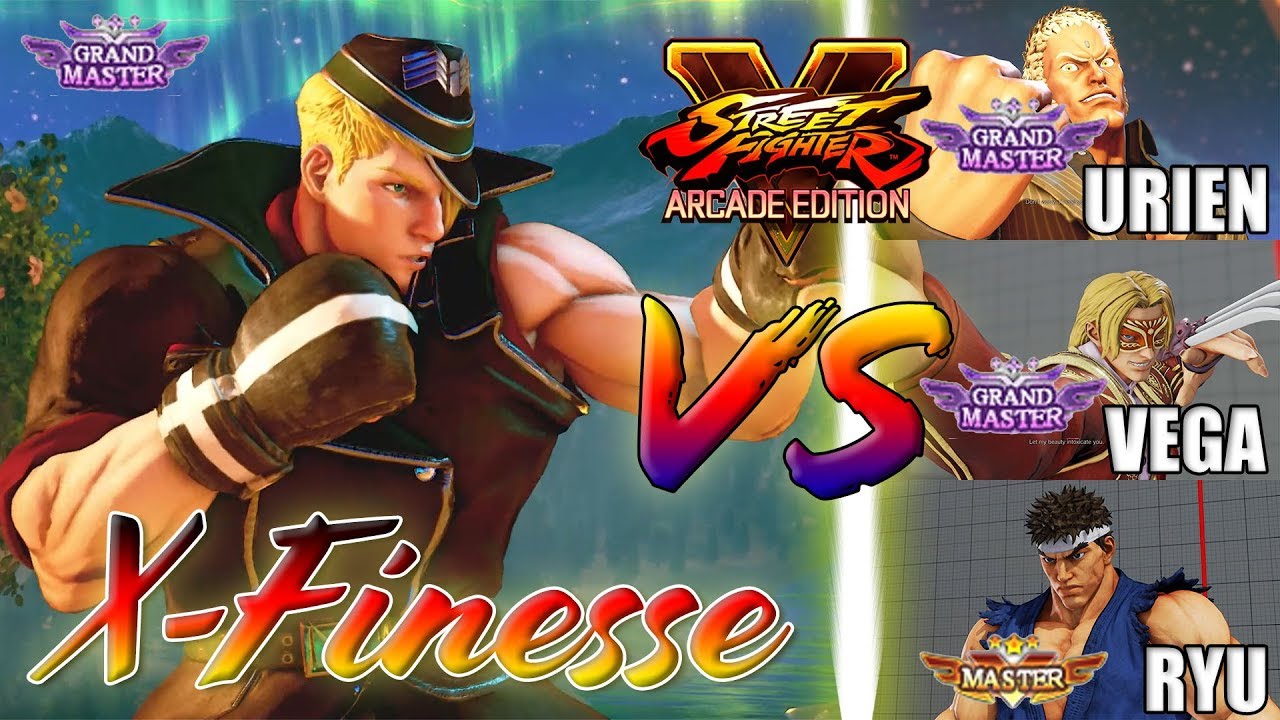 SFV AE 👊🏻 X-Finesse (ED) vs URIEN & VEGA & RYU [S4]