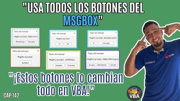 MsgBox en Excel VBA: Cómo Usar Cada Tipo de mensaje en tus Formularios Cap 142 #sepamosexcelvba #vba