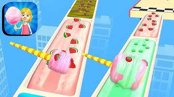 Cotton Candy Run 3D ​- All Levels Gameplay Android,ios (Levels 1-4)