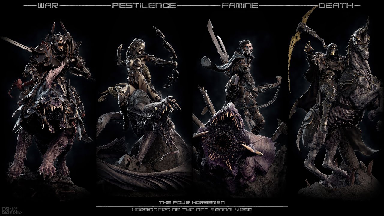 The Four Horsemen - Harbingers of the Neo-Apocalypse by Marco Plouffe (Keos Masons) and XM Studios