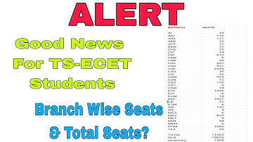 TS-ECET Good News || Branch Wise Seats || ECET Seats || KVS TRICKS ||