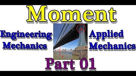 Engineering or Applied Mechanics Moment (Part 01) for Diploma