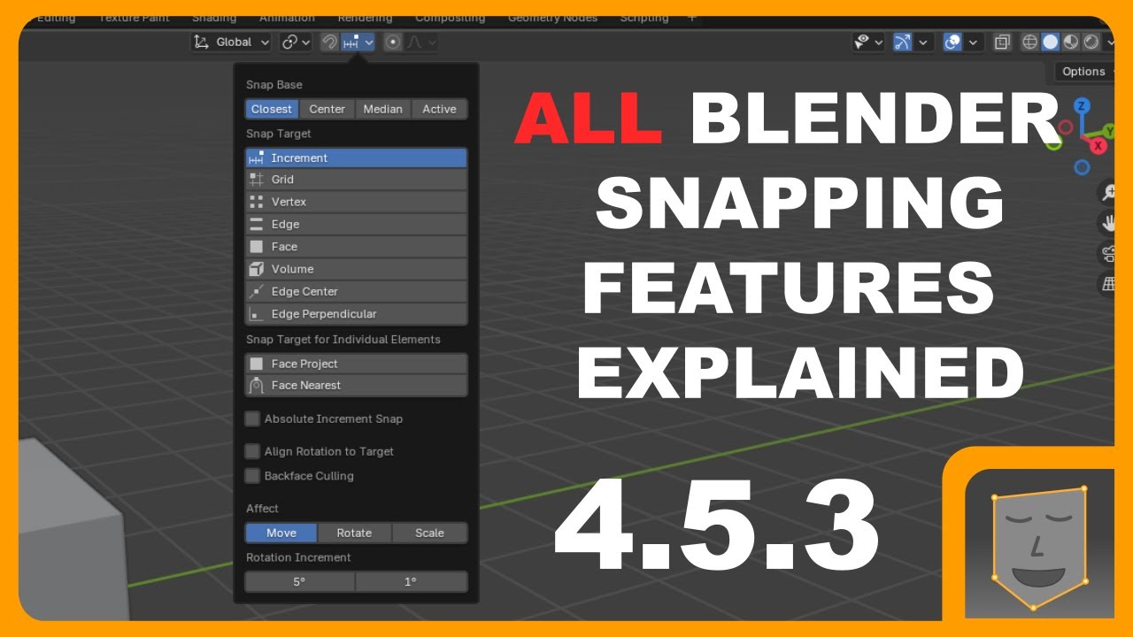 4.5.3 (5.0 COMPATIBLE) ALL Blender Snapping Features Explained - YouTube