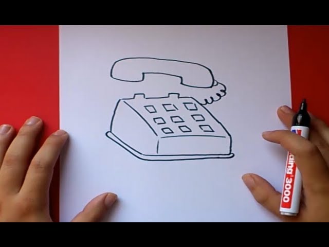 Dibujo de telefono antiguo para colorear