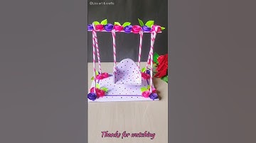 Beautiful paper swing making craft ✨🌸#easycraftideas #papercraft #shortsviral #ytshort #crafts#music
