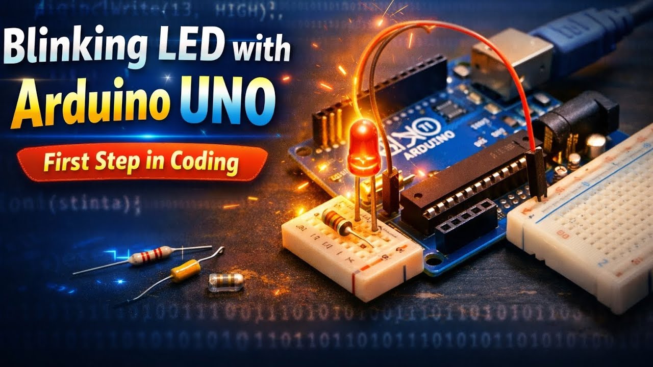 Blinking LED with Arduino UNO | Beginner’s First Arduino Project - YouTube