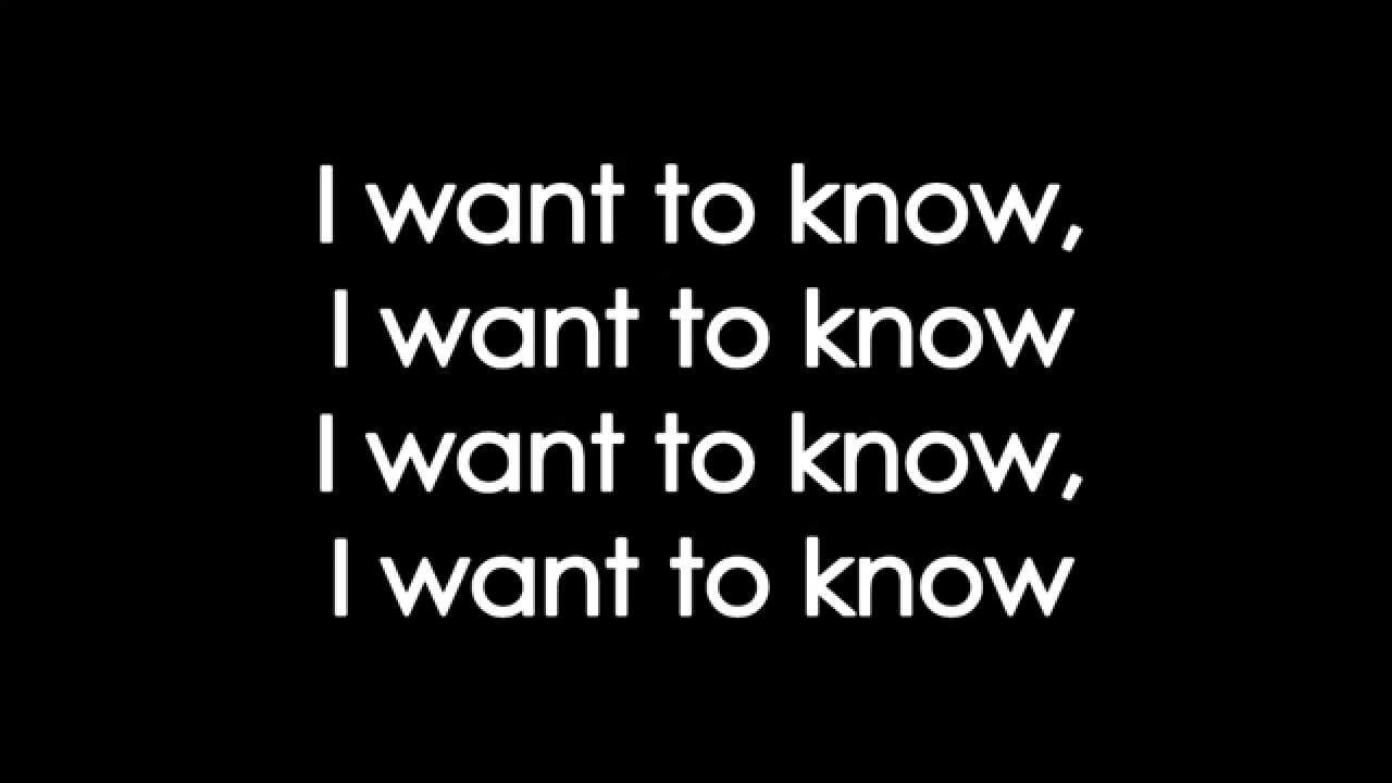 KONGOS - I want to know (Lyrics)