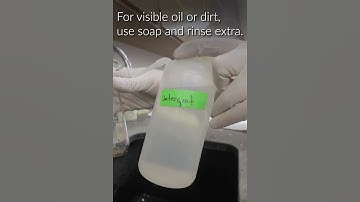 How do you clean glassware?