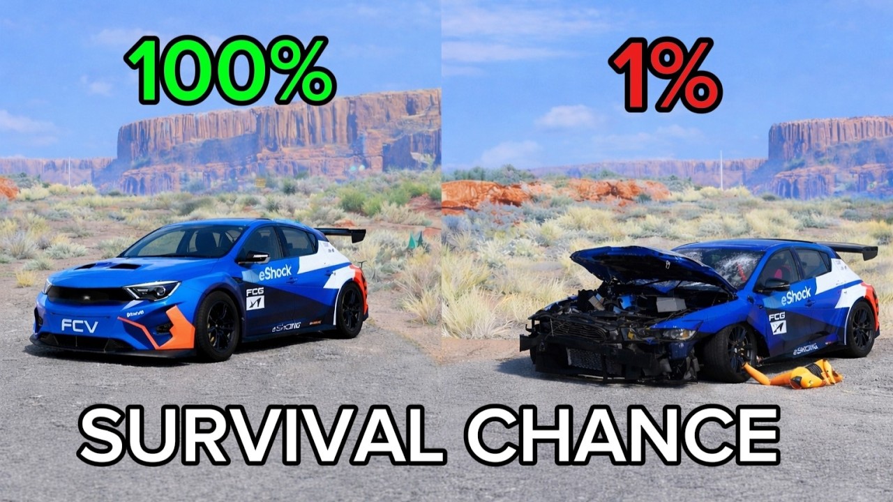 Cars vs Survival Chance Crashes😱💥| BeamNG.drive