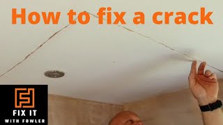 How to fix a crack in a wall or ceiling #crack #repair