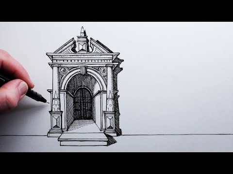 How to Draw Architecture: A Complex Stone Doorway