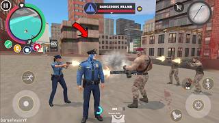 Rope Hero Vice Town (Minigun Villain Squad) - Dangerous Minigun Villain Boss Fight In Vice Town - HD screenshot 1