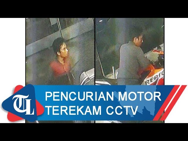 Pencurian Motor Terekam CCTV | Tribun Lampung News Video class=