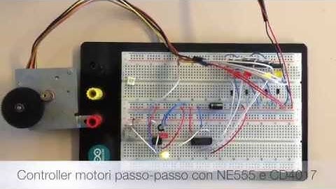 Controller motori passo passo con NE555 e CD4017
