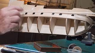 Part 2 of planking the model ship the 