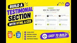 Build a Testimonial Section with HTML & CSS