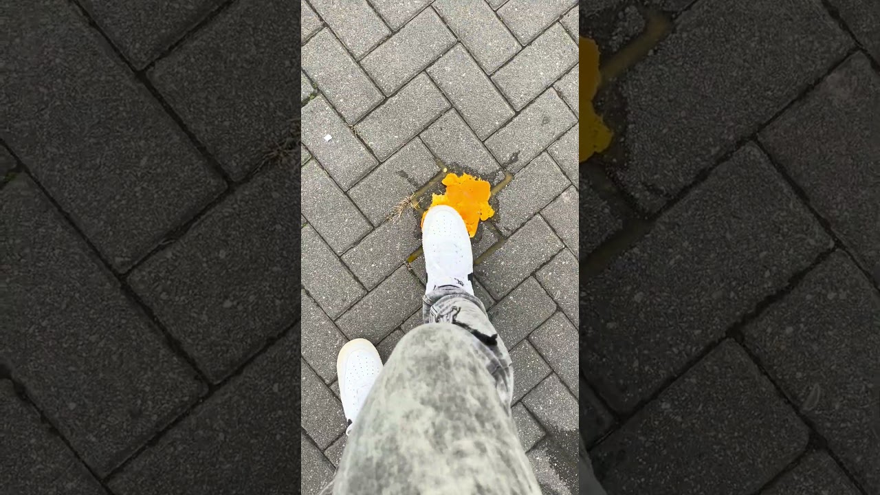 Nike Air Force One (AF1) food stomp, trample orange during walk