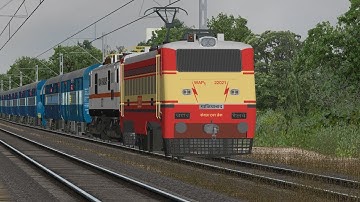 OPEN RAIL || WAP1 GZB 22021 + DEAD WAP7 GZB 30277 WITH 11057 CSTM-ASR EXPRESS