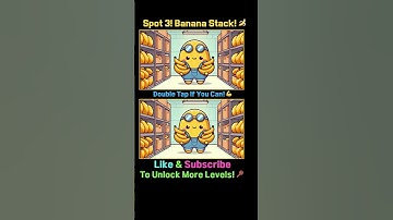 Banana Stacker?! Spot 3 Mistakes! 🍌🏗️😅 #spotthediff #games #spotthedifferencegam #puzzle #gaming