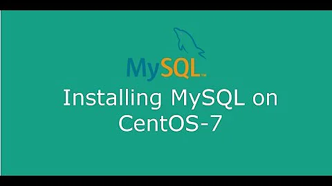 Installing MySQL on CentOS7