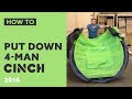 HOW TO put down a CINCH 4 man pop up tent (2016)