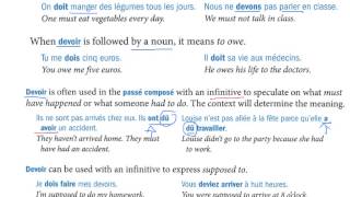 devoir, vouloir, pouvoir
