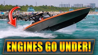 Boat Capsized Plus Huge Waves At Haulover Inlet Haulover Boats Wavy Boats