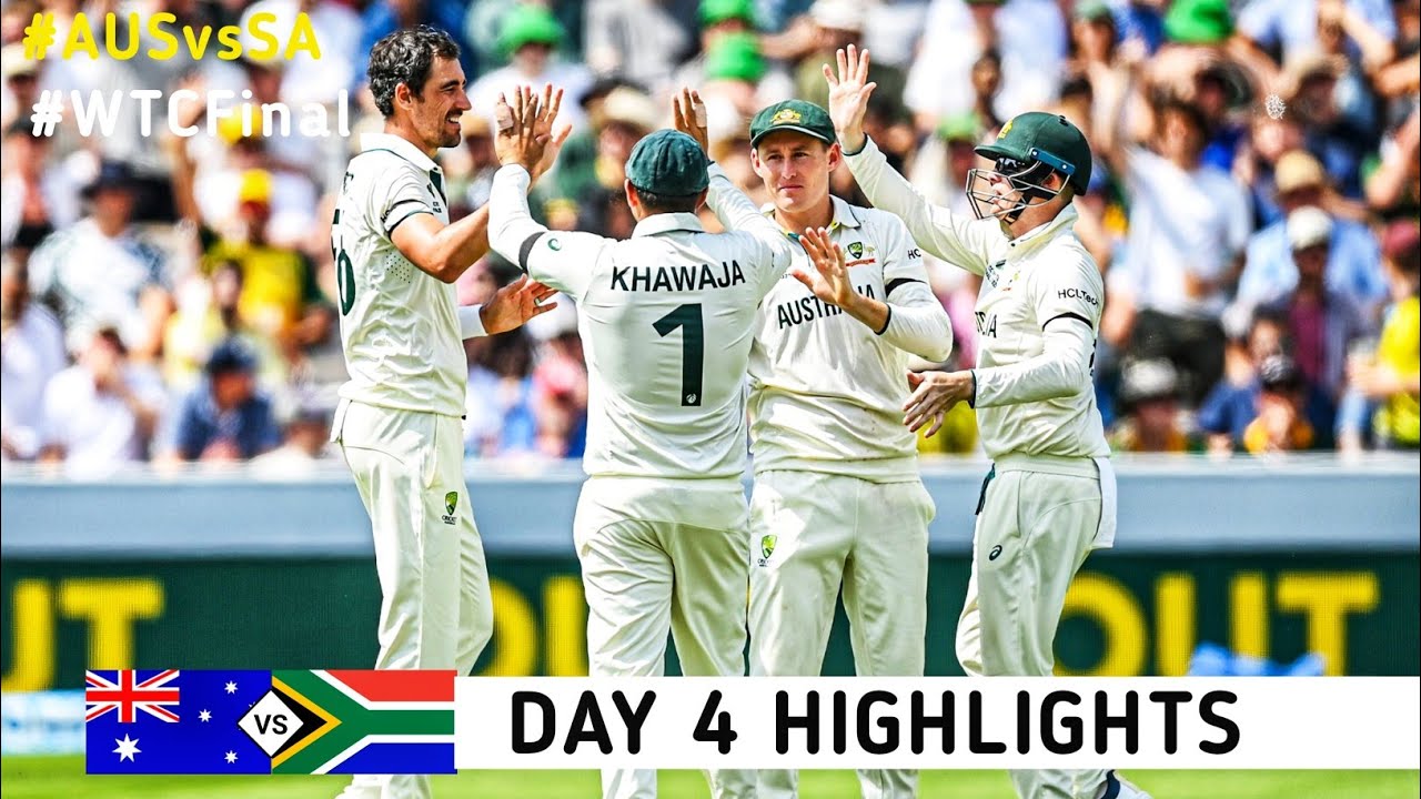 Australia vs South Africa WTC Final Day 4 Highlights | AUS vs SA WTC Final Day 4 Highlights