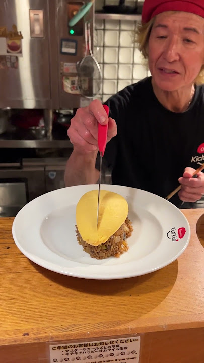 Must eat Omurice at Kichi Kichi Omurice in Kyoto, Japan. 🥚 #omurice #kichikichi #japanesefood