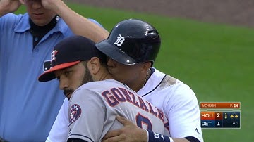 HOU@DET: V-Mart gives some love to Gonzalez