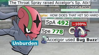 UNBURDEN THROAT SPRAY ACCELGOR IS SO GOOD IN POKEMON SCARLET AND VIOLET!