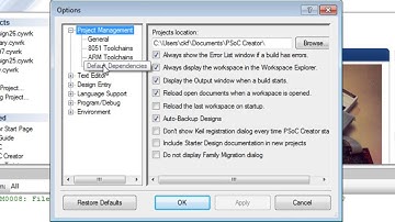 PSoC Creator Tutorial Component Creation -- Adding a Library Dependency