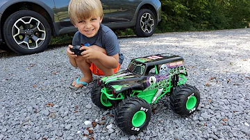 First Time Driving Our Grave Digger RC Monster Truck