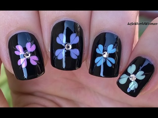 5 Easy BLACK & WHITE DOTTING TOOL NAIL ART Designs 