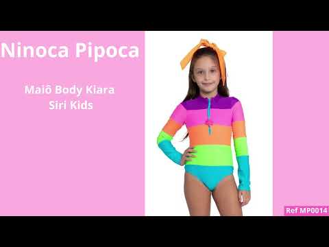 Maiô Body Colorido Infantil - Siri Kids Moda Praia