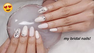 My Bridal Nails / Affordable Gel, Extensions, and Nail Art! by AllysiuTV 869 views 3 years ago 6 minutes, 12 seconds