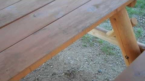 LogFurniturePlace.com: A Closer Look at our Log Picnic Table