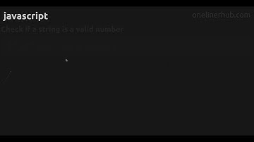 Check if a string is a valid number