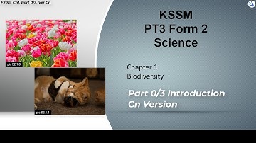 #PT3 #KSSM #Science | Form 2 | Chapter 1 | Biodiversity | Part 0/3, 中文