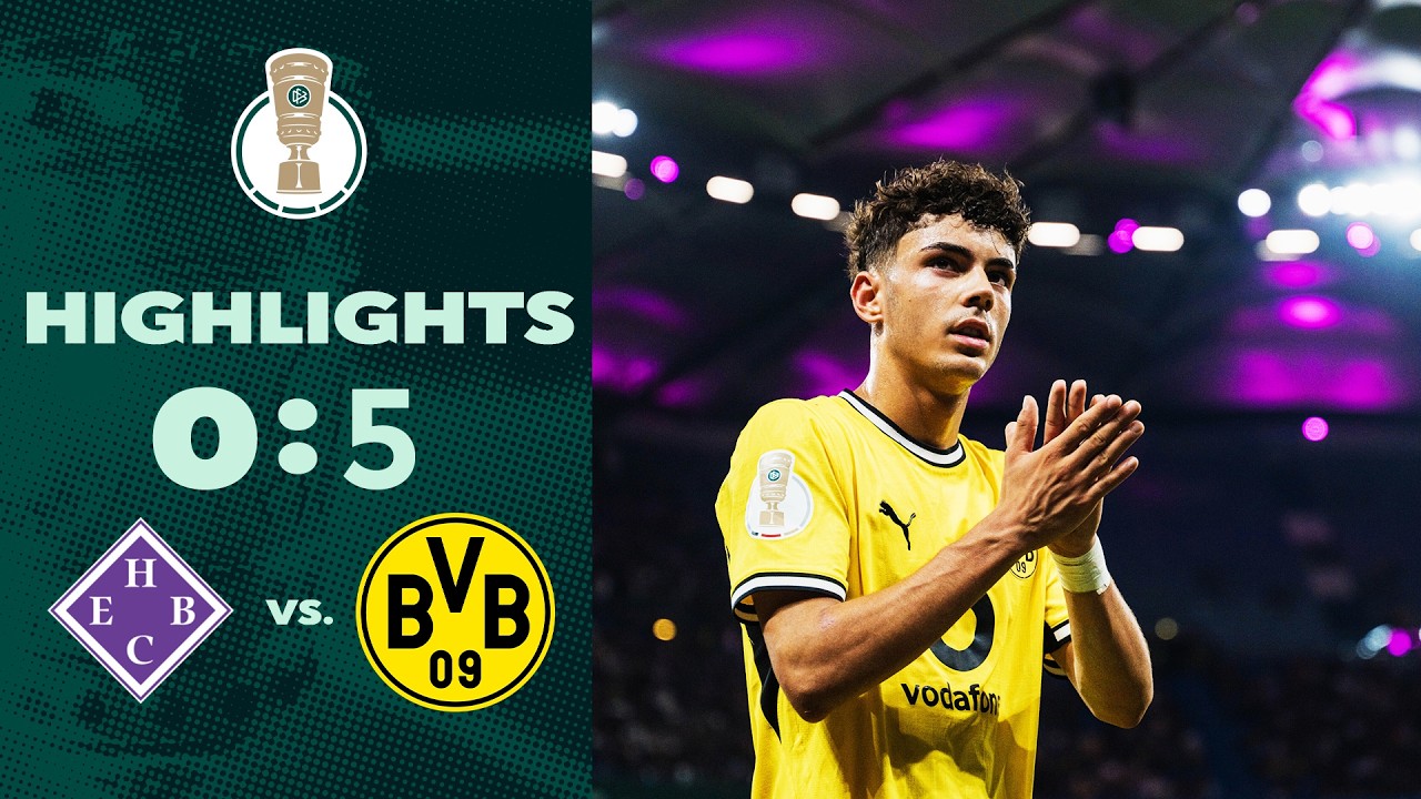 BBS cruise past HEBC in Hamburg! | HEBC Hamburg vs Borussia Dortmund 0-5 | Highlights | DFB-Pokal