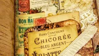 SOLD. Vintage Style Journal Using Tsunami Rose French Classifides Papers