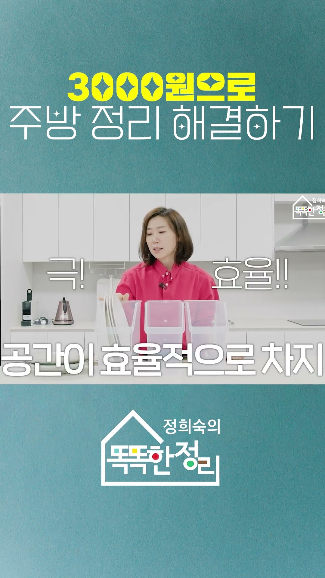 3000원으로 주방 정리 해결하기! #주방 #수납 #다이소 #똑똑한정리 #정희숙