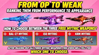 FREE Mythic Weapons: OP to Weak – Complete Ranking! Performance vs Appearance