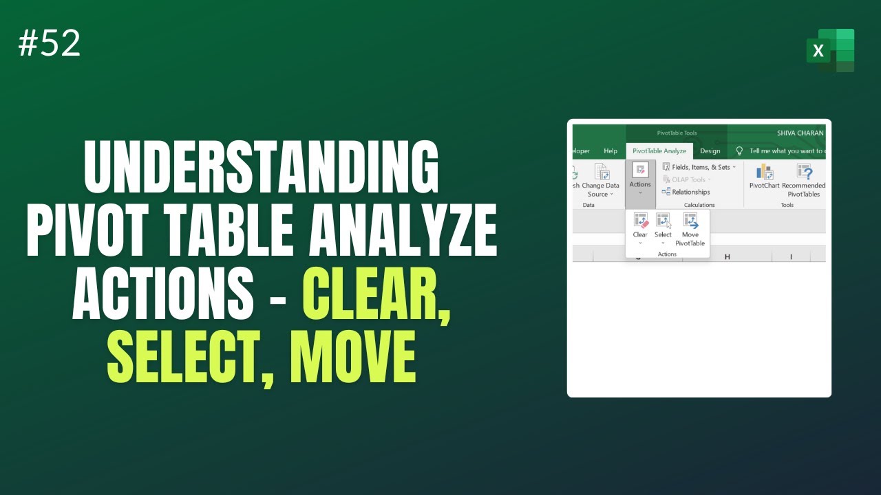 pivot function javascript - youtube Images High... Understanding Clear, Select, and Move Functions in Pivot Tables Analyze ...