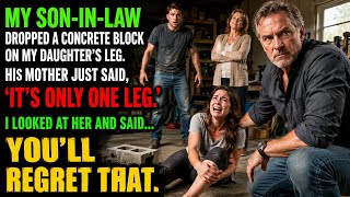 My Son-in-Law Crushed a Concrete Block on My Daughter’s Leg — His Mother Said “It’s Only One Leg”