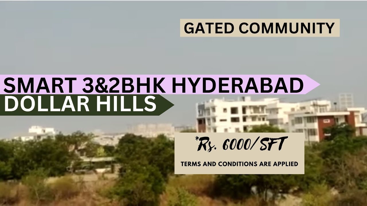 Smart 2&3Bhk Flat For Sale In Dollar Hills Hyderabad 📞8100293325