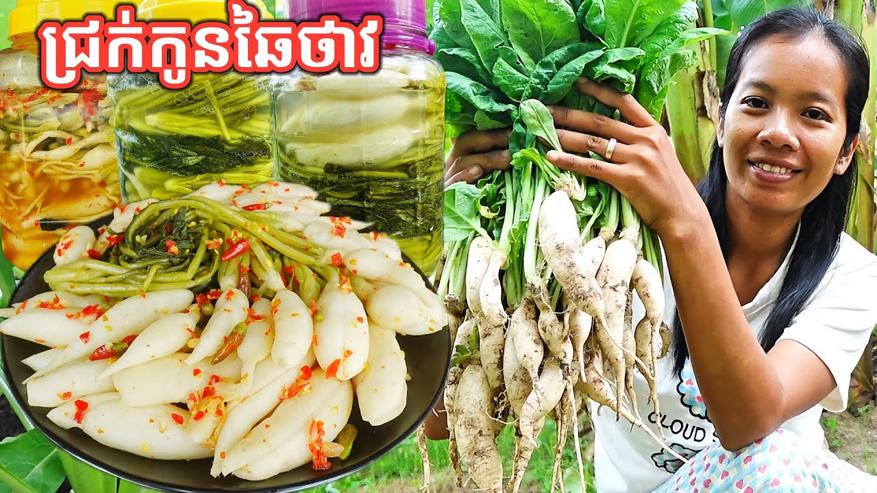 វិធីធ្វើជ្រក់កូនឆៃថាវ Small radish pickled