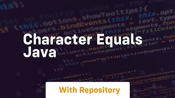 character equals java