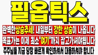 [필옵틱스 주가전망] 완벽한 상승추세! 내일부터 강한 상승이 나옵니다 목표가는 이제 최소 
